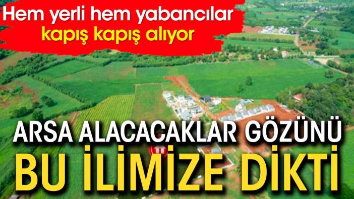 Arsa alacaklar gözünü bu ilimize göz dikti. Hem yabancılar hem yerliler kapış kapış alıyor