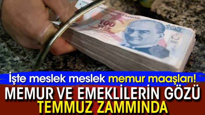 Memur ve emeklilerin gözü Temmuz zammında: İşte meslek meslek memur maaşları!