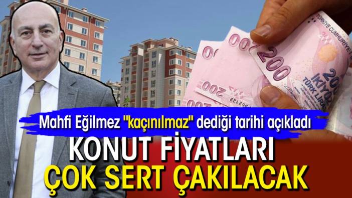 Mahfi Eğilmez "kaçınılmaz" dediği tarihi açıkladı: Konut fiyatları çok sert çakılacak