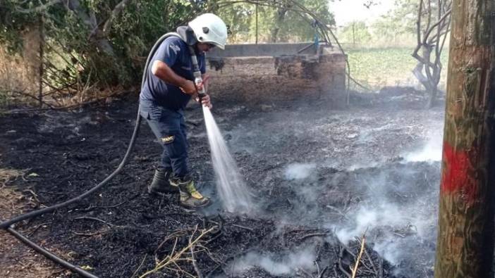 Bahçe bir anda alev aldı