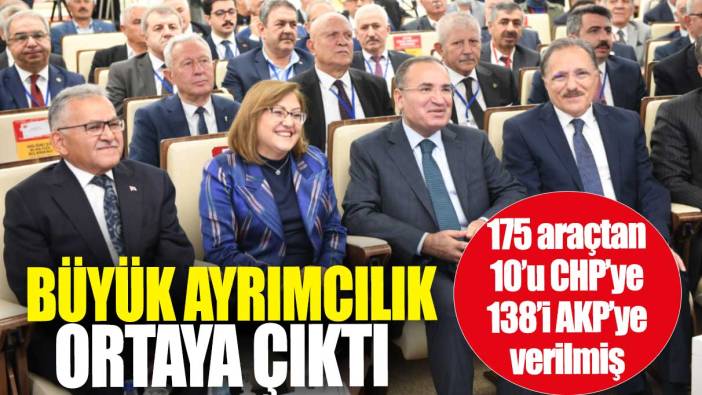 Büyük ayrımcılık ortaya çıktı. 175 araçtan 10’u CHP’ye 138’i AKP’ye verilmiş