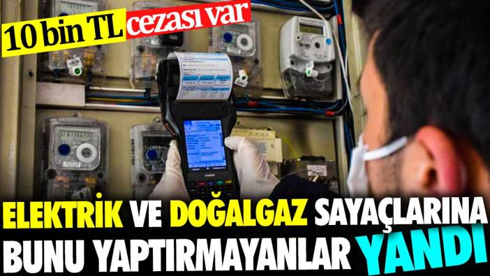 Elektrik ve doğalgaz sayaçlarına bunu yaptırmayanlar yandı. 10 bin TL cezası var