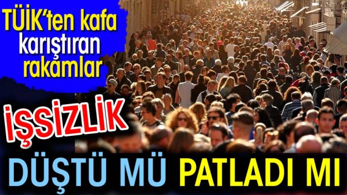 İşsizlik düştü mü patladı mı? TÜİK'ten kafa karıştıran rakamlar