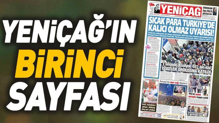 Yeniçağ Gazetesi'nin 1. sayfası (11 Haziran 2024)