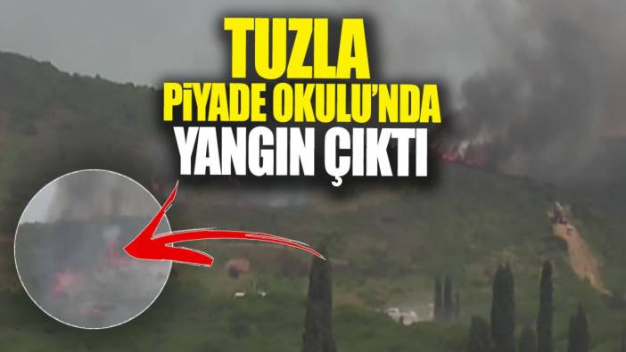 Son dakika... Tuzla'da Piyade Okulu içerisinde yangın