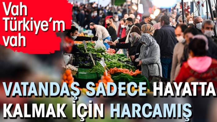 Vatandaş parasını sadece hayatta kalmak için harcamış. Vah Türkiye’m vah