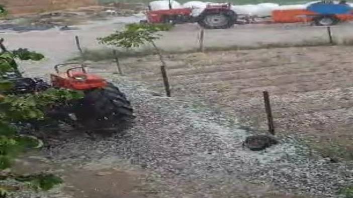 Nevşehir’deki tarım arazilerini dolu vurdu. Onlarca dönün ekin telef oldu