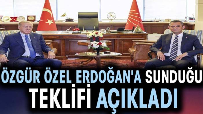 Özgür Özel Erdoğan'a sunduğu teklifi açıkladı