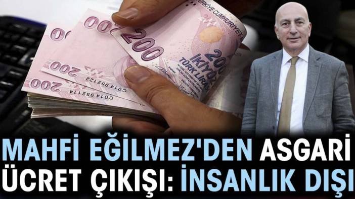 Mahfi Eğilmez'den asgari ücret çıkışı: İnsanlık dışı