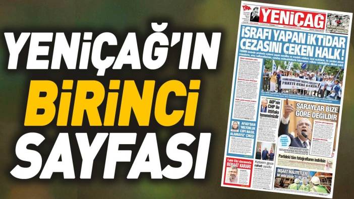 Yeniçağ Gazetesi'nin 1. sayfası (13 Haziran 2024)