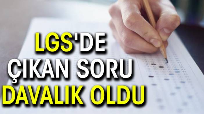 LGS'de çıkan soru davalık oldu