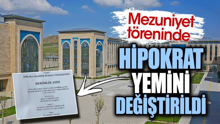 Mezuniyet töreninde Hipokrat Yemini değiştirildi