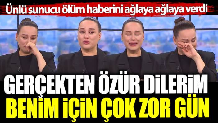 Ünlü sunucu Nur Viral ağlaya ağlaya ölüm haberi verdi: Özür dilerim benim için çok zor gün