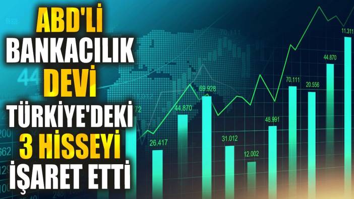 ABD'li bankacılık devi Türkiye'deki 3 hisseyi işaret etti