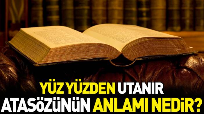 Yüz yüzden utanır atasözünün anlamı nedir?