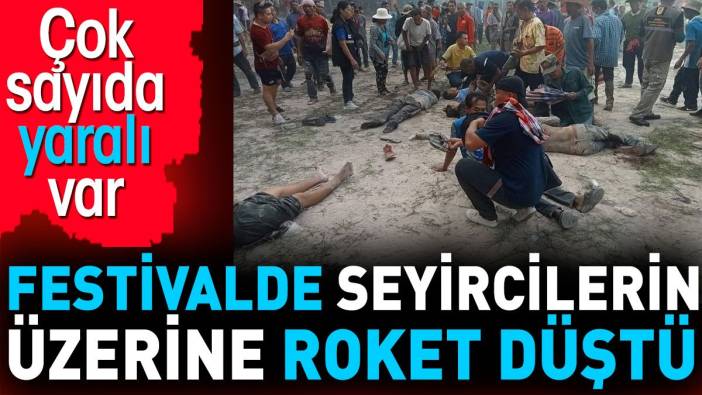 Festivalde seyircilerin üzerine roket düştü