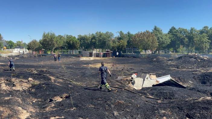 Eskişehir'de sokak hayvanlarını besleme alanında yangın