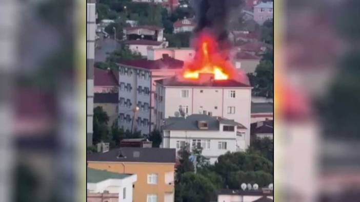 Kartal’da çatı katında korkutan yangın