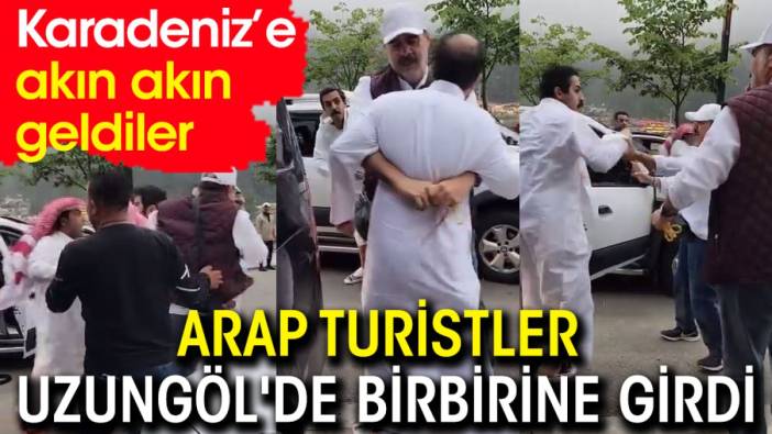 Arap turistler Uzungöl'de birbirine girdi