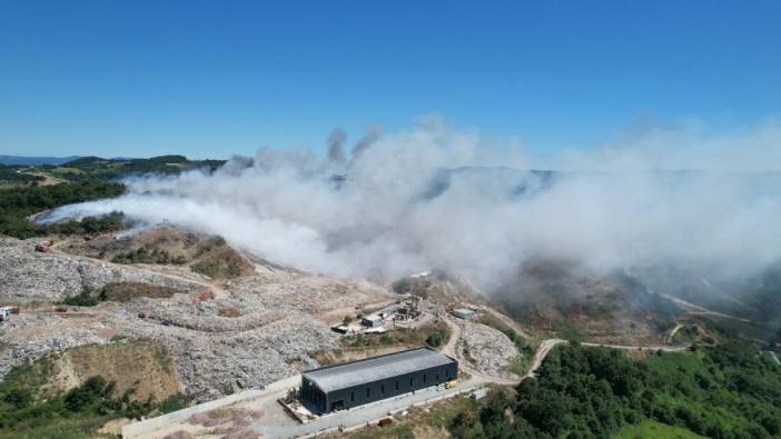 Yalova'da katı atık depolama alanında yangın