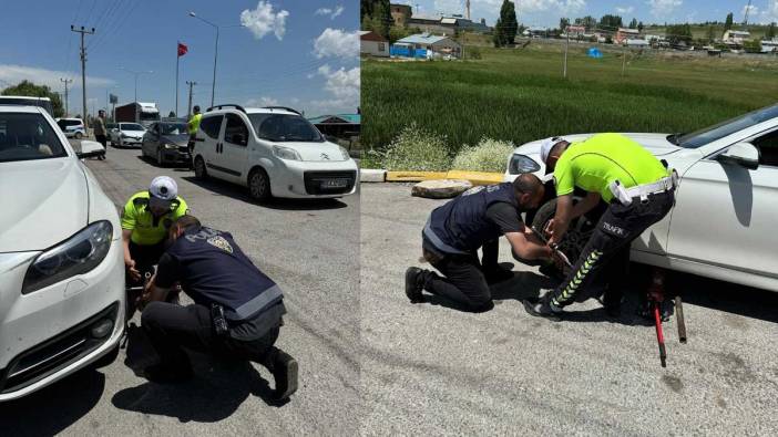 Polis ekibi vatandaşın yardımına koştu