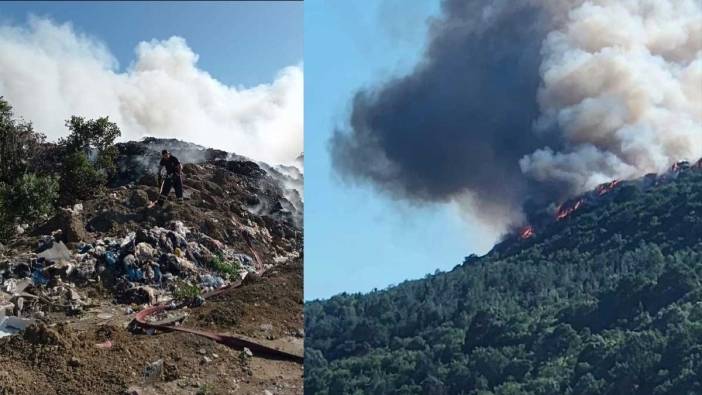 Yalova'da katı atık tesisindeki yangın 12 saatte söndürüldü