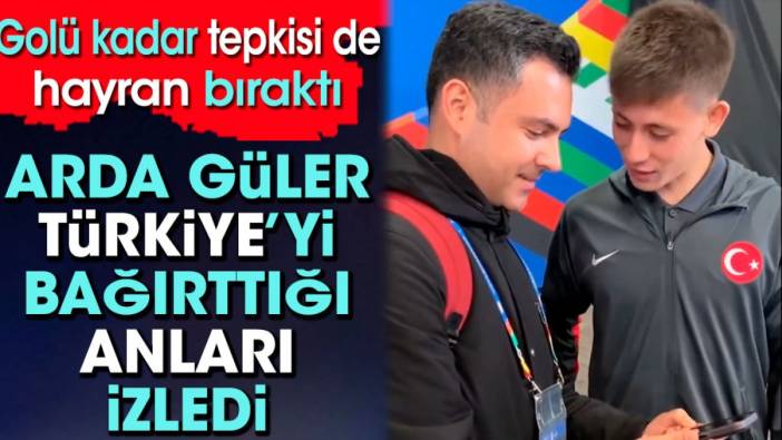 Arda Güler Türkiye'yi bağırttığı anları izledi. Golü kadar tepkisi de gönülleri fethetti