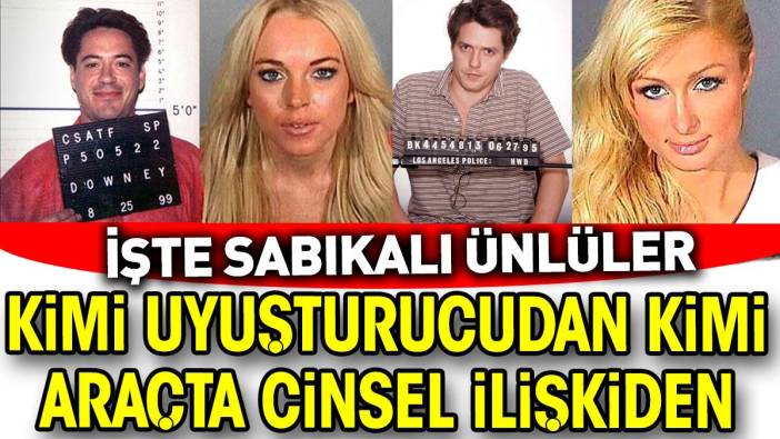 Hollywood’un sabıkalı ünlüleri. Kimi alkolden kimi araçta cinsel ilişkiden