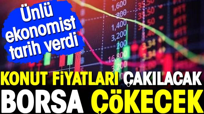 Konut fiyatları çakılacak borsa çökecek. Ünlü ekonomist tarih verdi