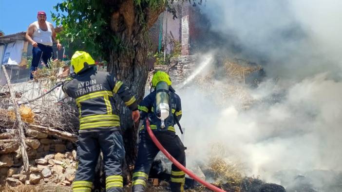 İtfaiye ekipleri mahalleyi yanmaktan kurtardı