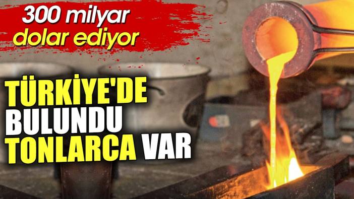 Türkiye'de bulundu tonlarca var. 300 milyar dolar ediyor