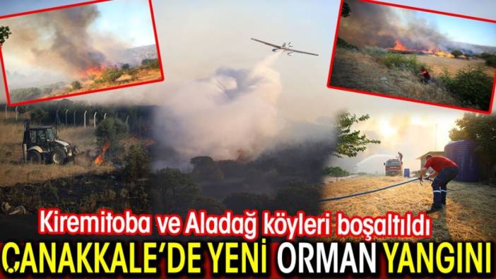 Çanakkale’de yeni orman yangını. İki köy boşaltıldı