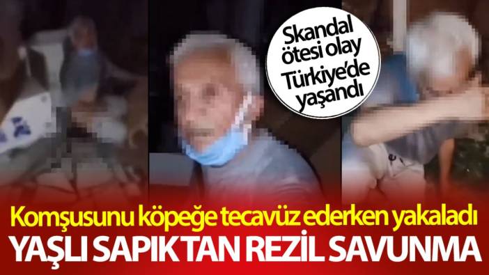 Komşusunu köpeğe tecavüz ederken yakaladı! Yaşlı sapıktan rezil savunma