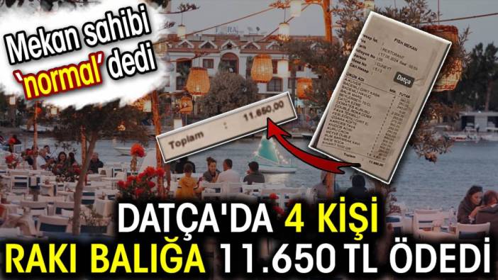 Datça'da 4 kişi rakı balığa 11.650 TL ödedi. Mekan sahibi ‘normal’ dedi