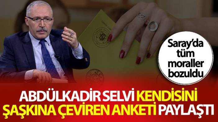 Abdülkadir Selvi kendisini şaşkına çeviren son anketi paylaştı!