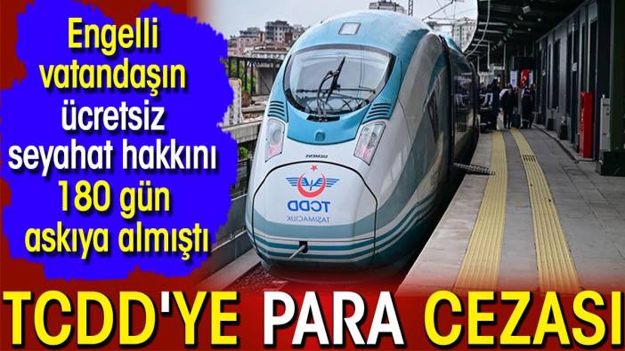 TCDD'ye para cezası. Engelli vatandaşın ücretsiz seyahat hakkını 180 gün askıya almıştı