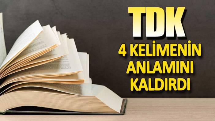 TDK 4 kelimenin anlamını kaldırdı