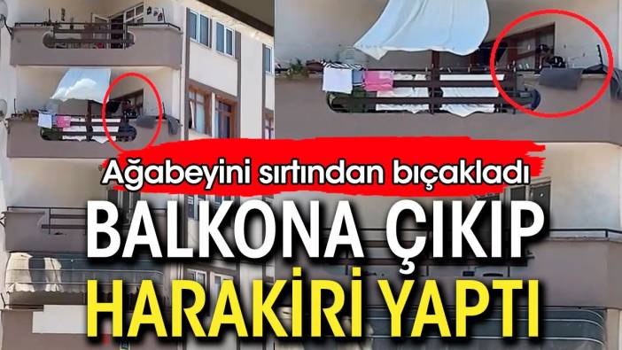 Ağabeyini bıçakladı ardından balkonda harakiri yaptı. İşte o anlar