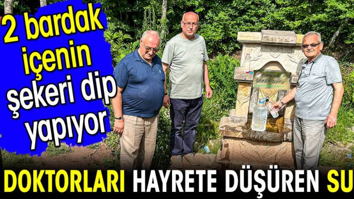 Doktorları hayrete düşüren su! 2 bardak içenin şekeri dip yapıyor