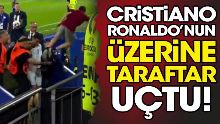 Cristiano Ronaldo'nun üzerine taraftar uçtu