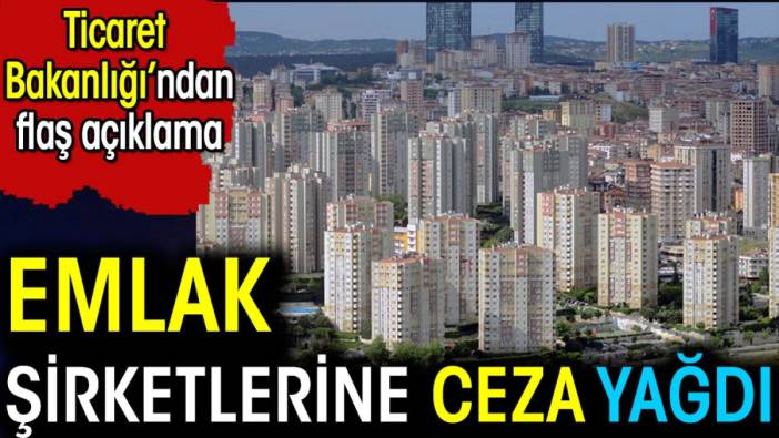 Ticaret Bakanlığı'ndan flaş açıklama. Emlak şirketlerine ceza yağdı