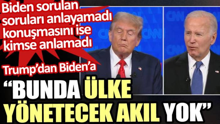 Trump’tan Biden’a: Bunda ülke yönetecek akıl yok