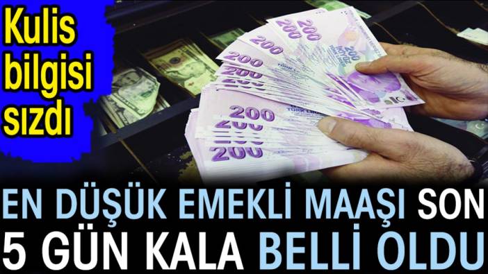 En düşük emekli maaşı son 5 gün kala belli oldu. Kulis bilgisi sızdı