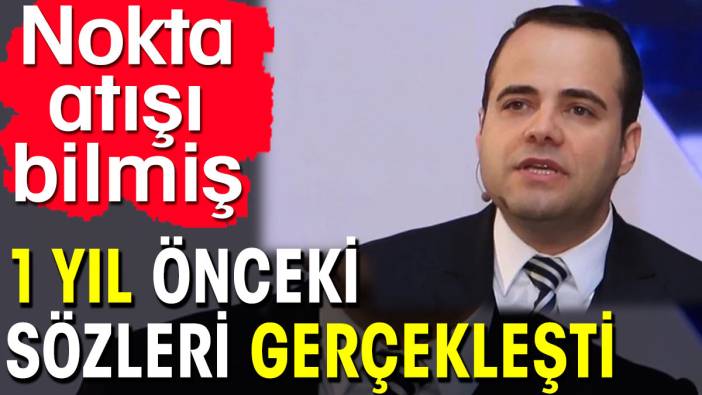 Özgür Demirtaş’ın 1 yıl önceki sözleri gerçekleşti. Nokta atışı bilmiş