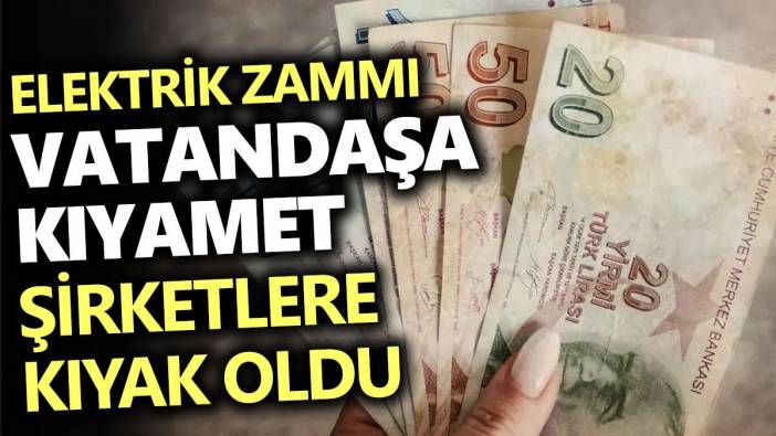 Elektrik zammı, vatandaşa kıyamet şirketlere kıyak oldu