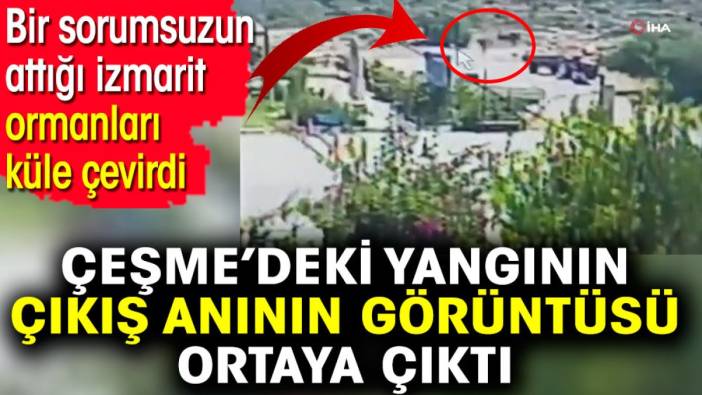 Çeşme’deki yangının çıkış anının görüntüsü ortaya çıktı