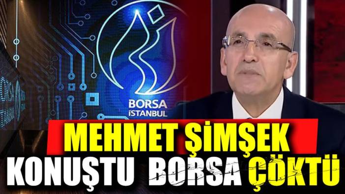 Mehmet Şimşek konuştu borsa çöktü