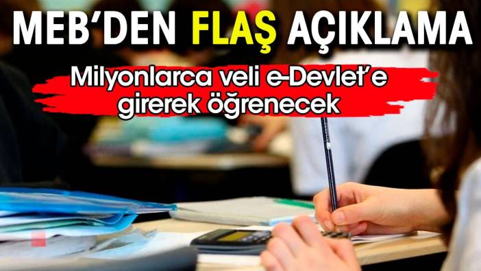 MEB'den flaş açıklama. Milyonlarca öğrenci ve veliyi ilgilendiren gelişme