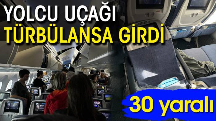 Yolcu uçağı türbülansa girdi: 30 yaralı