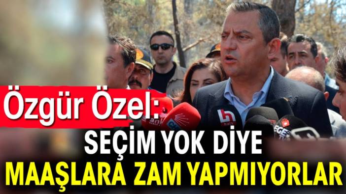 Özgür Özel: Seçim yok diye maaşlara zam yapmıyorlar